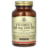 Vitamina E de fuentes naturales, 268 mg (400 UI), 100 cápsulas blandas