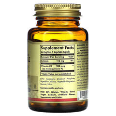 Solgar, Vitamina K2 de origen natural, 100 mcg, 50 cápsulas vegetales