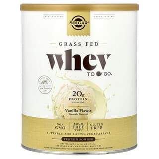 Solgar, Grass Fed Whey To Go®, Protein Powder, Vanilla, 2 lb (936 g)