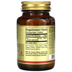 Solgar, Zinc, 50 mg, 100 comprimés