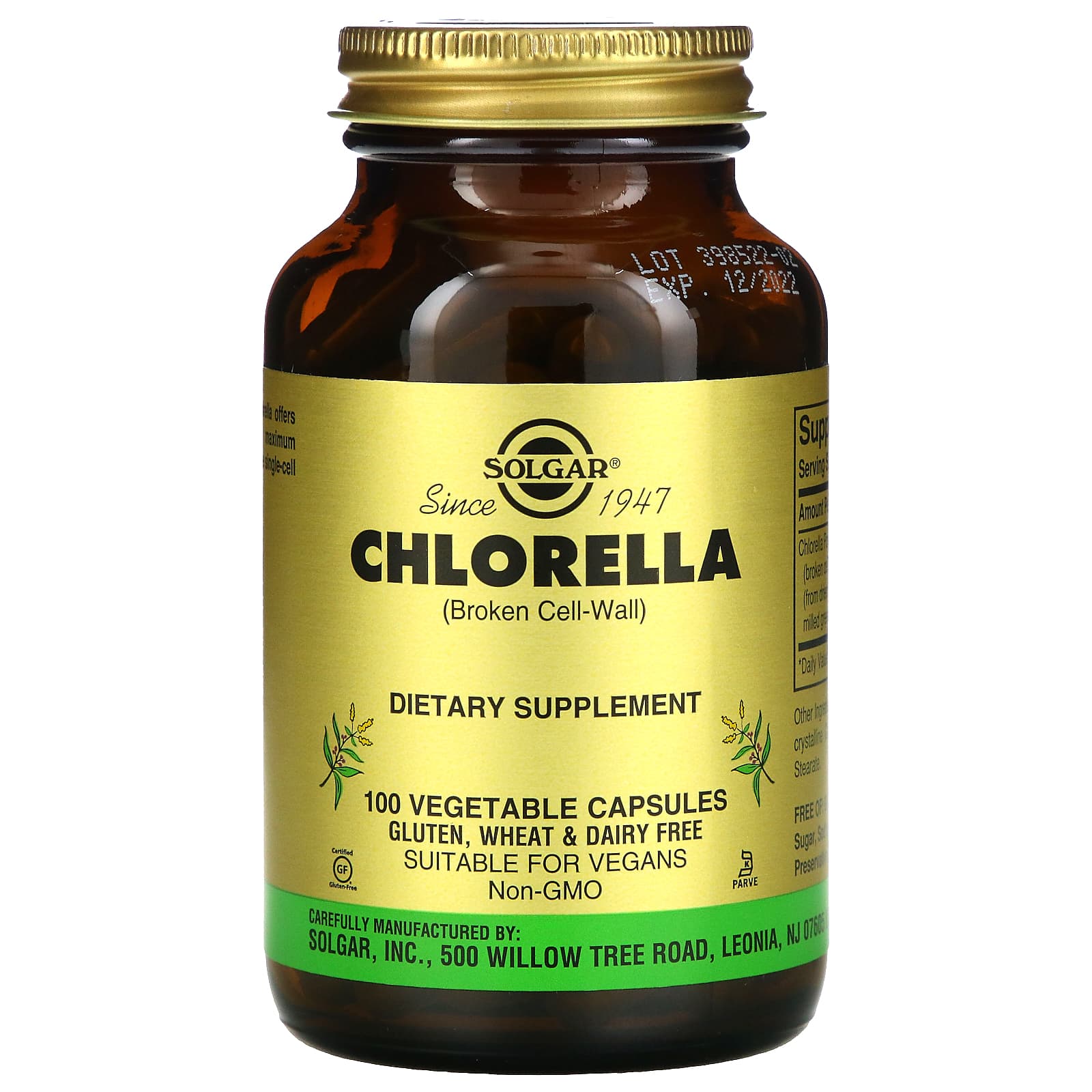 Solgar, Chlorella (Broken Cell-Wall), 100 Vegetable Capsules