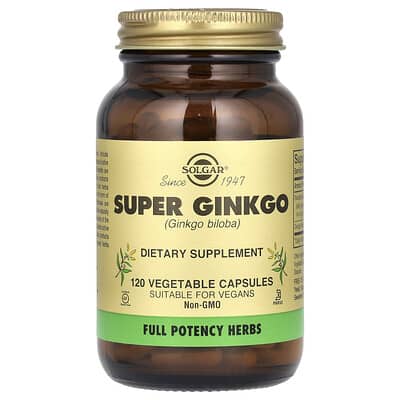 Solgar, Super Ginkgo, 120 Vegetarian Capsules