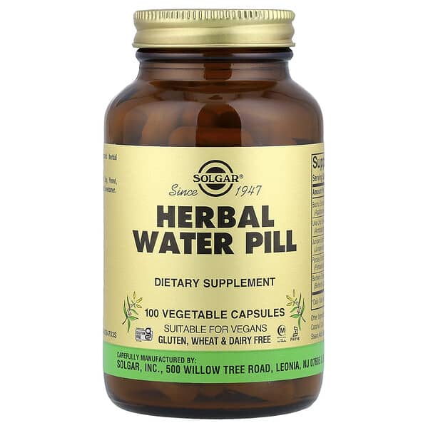 Herbal Water Pill, 100 Vegetable Capsules