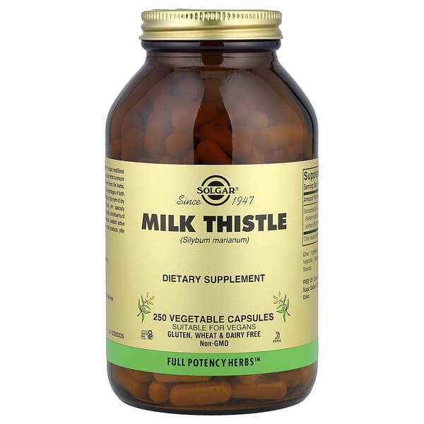 Milk Thistle, 250 Vegetable Capsules (450 mg per Capsule)