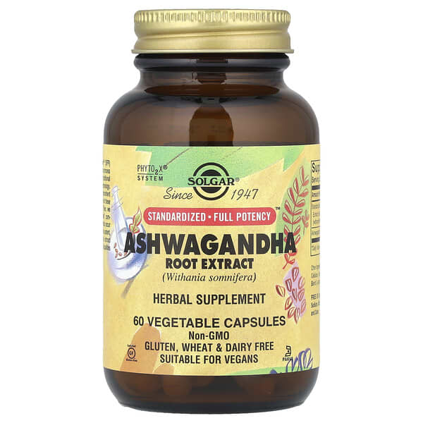 Ashwagandha Root Extract, 60 Vegetable Capsules