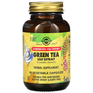 Solgar, Green Tea Leaf Extract, 60 Vegetable Capsules