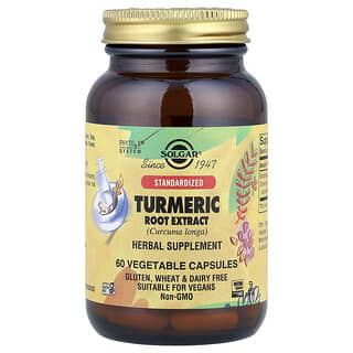 Solgar, Extract de rădăcină de turmeric, 60 capsule vegetale (400 mg per capsulă)