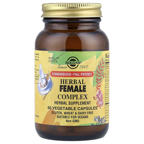 Herbal Female Complex, 50 Vegetable Capsules