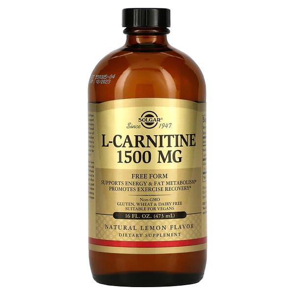 Solgar, L-Carnitine, Natural Lemon, 1,500 mg, 16 fl oz (473 ml) (Discontinued Item) 