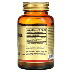 Solgar, Resveratrol, 500 мг, 30 растительных капсул