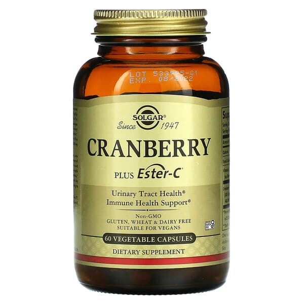 Solgar, Cranberry Plus Ester-C, 60 pflanzliche Kapseln
