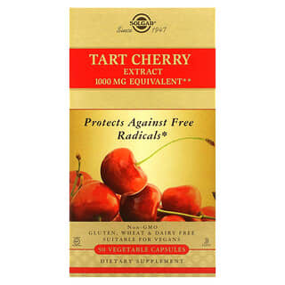 Solgar, Tart Cherry Extract, 90 Cápsulas Vegetais