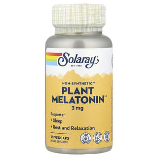 Solaray, Bitki Melatonin, 3 mg, 30 VegCaps