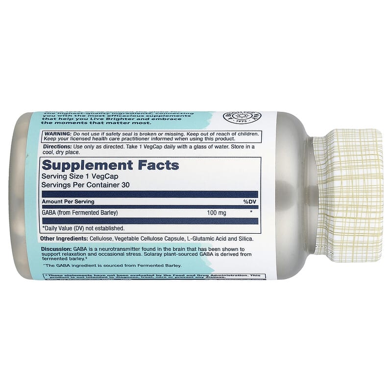 Plant-Sourced GABA, 100 mg, 30 VegCaps