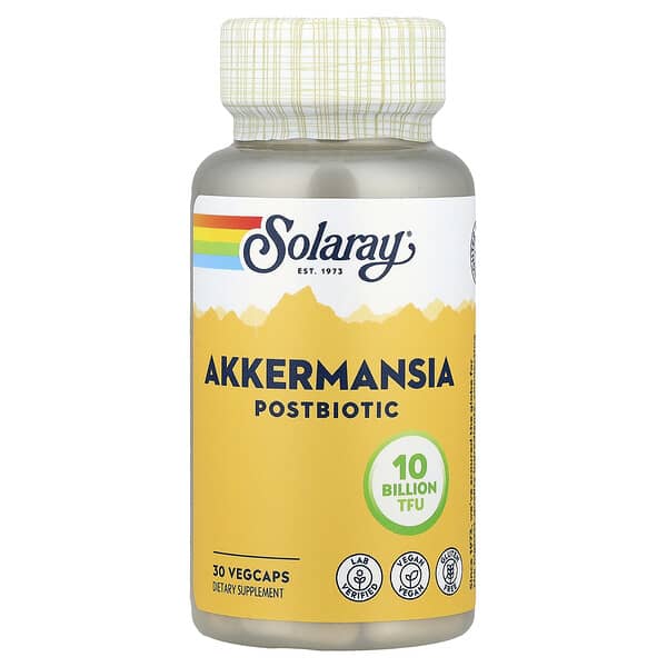 Solaray, 아커만시아 포스트바이오틱, 100억 TFU, 베지 캡슐 30정