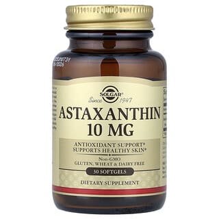 Solgar, Astaxantina, 10 mg, 30 cápsulas blandas