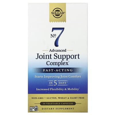Solgar, No. 7, Advanced Joint Helping Complex, 30 Vegetarian Capsules