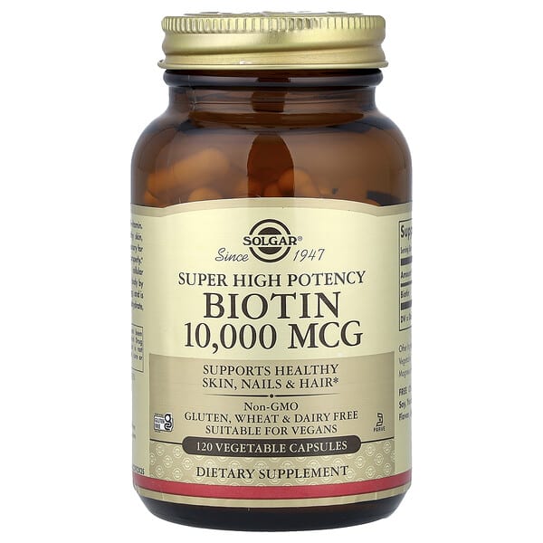 Solgar, 비오핀, 슈퍼 고효능, 10,000mcg, 베지 캡슐 120정