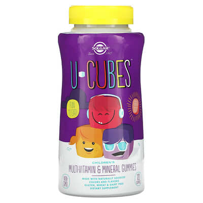 Solgar, U-Cubes, Children's Multi-Vitamin & Mineral Gummies, Cherry & Orange, 120 Gummies (Discontinued Item) 