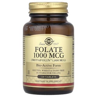 Solgar, Folato, 1.000 mcg, 120 comprimidos