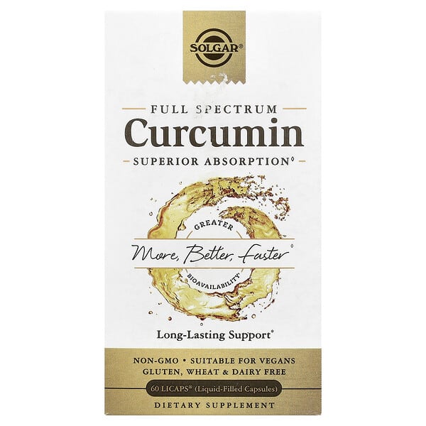 Solgar, Fuldspektret curcumin, 60 LiCaps®
