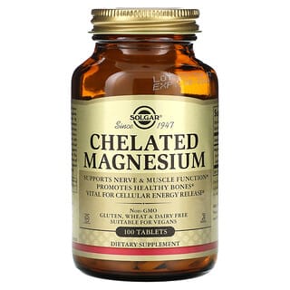 Solgar, Chelatiertes Magnesium, 100 Tabletten