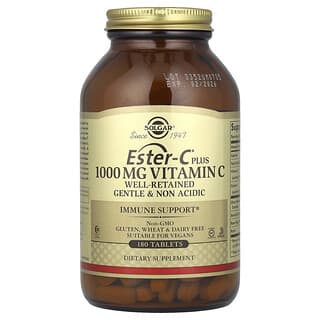 Solgar, Ester-C Plus, Vitamina C, 1000 mg, 180 comprimidos