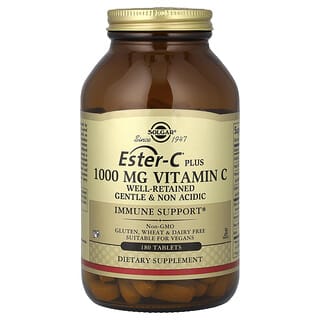 Solgar, Ester-C® Plus, Vitamin C, 1,000 mg, 180 Tablets