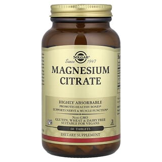 Solgar, Магнезиев цитрат, 60 таблетки (200 mg на таблетка)