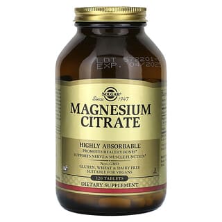 Solgar, Magnesium Citrate, Magnesiumcitrat, 120 Tabletten