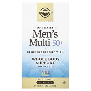 Solgar, One Daily Men's Multi, мультивитамины для мужчин старше 50 лет, 60 капсул
