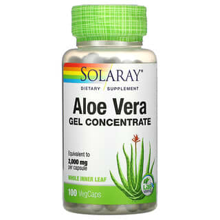 Solaray, Concentrado de Gel de Aloe Vera, 100 Cápsulas Vegetais
