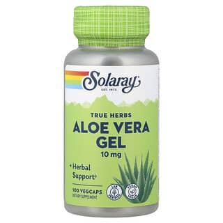 Solaray, True Herbs, гель алоэ вера, 100 растительных капсул