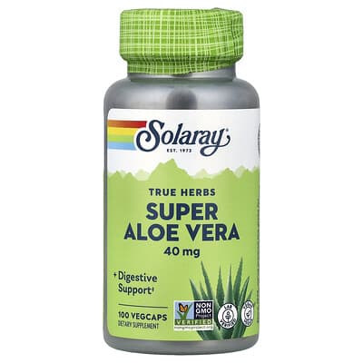 Solaray, Real Herbs, Super Aloe Vera, 100 Vegetarian Capsules