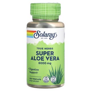 سولاراي‏, True Herbs Super Aloe Vera ، 8000 ملجم ، 100 كبسولة نباتية