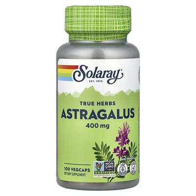 Solaray, Real Herbs, Astragalus, 400 mg, 100 Vegetarian Capsules