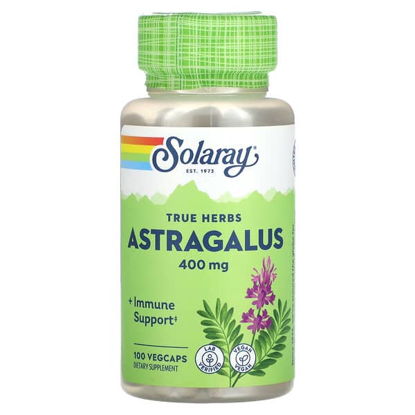 Solaray, True Herbs, Astragalus, 400 Mg , 100 VegCaps