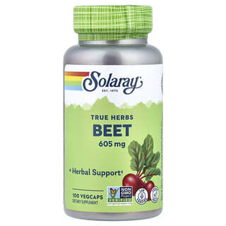 Solaray, True Herbs, Beet, 605 mg, 100 VegCaps