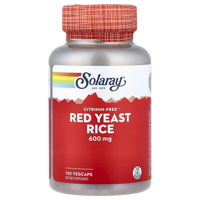 Solaray, Red Yeast Rice, 600 mg, 120 Vegetarian Capsules