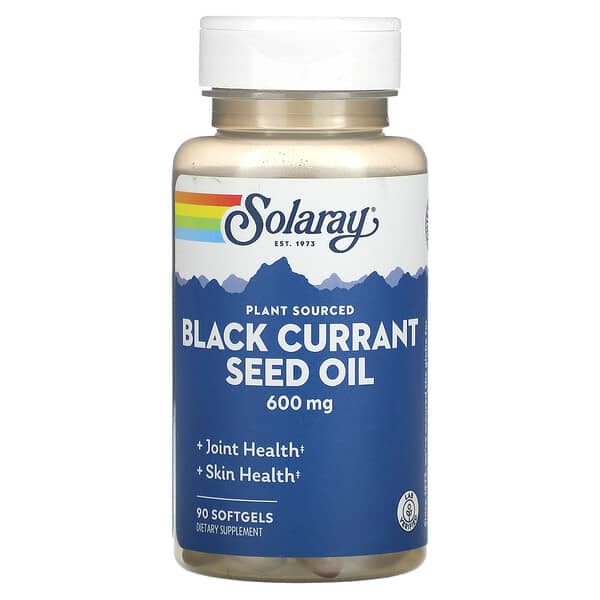 Solaray, Олія насіння чорної смородини, 600 мг, 90 капсул