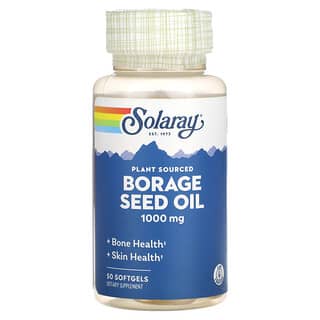 Solaray‏, "שמן זרעי בוראג', 1,000 מ""ג, 50 כמוסות רכות."