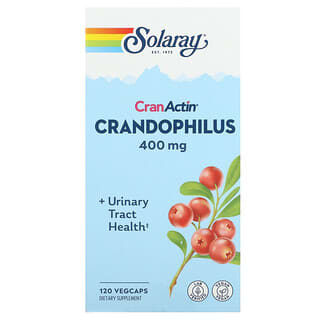 Solaray, CranActin, Crandophilus, 400 mg, 120 VegCaps (200 mg per Capsule)