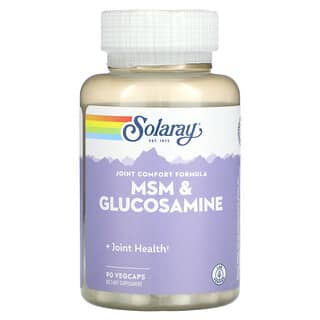 Solaray, MSM et glucosamine, 90 capsules végétariennes