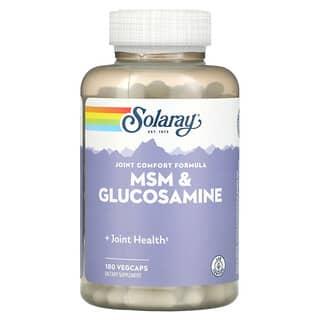 Solaray, MSM 和葡萄糖胺，180 粒素膠囊