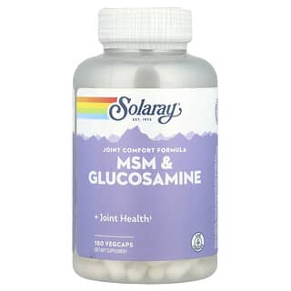 Solaray, MSM et glucosamine, 180 capsules végétariennes