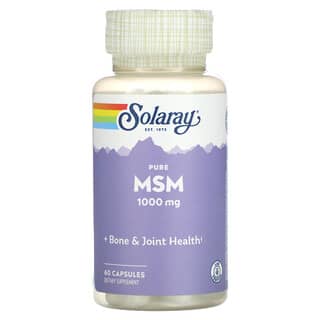 Solaray, Puro, MSM, 1.000 mg, 60 Cápsulas