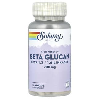 Solaray, Beta Glucan, High Potency, 200 mg, 30 VegCaps