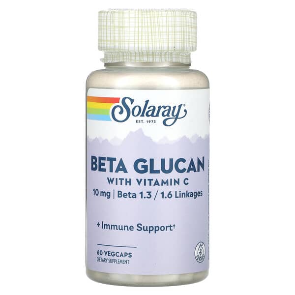 Solaray, Beta Glucan with Vitamin C, 60 VegCaps