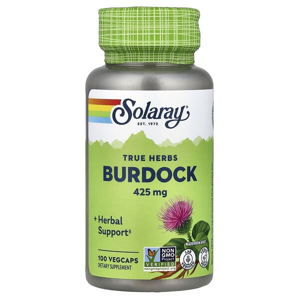True Herbs, Burdock, 425 mg, 100 VegCaps