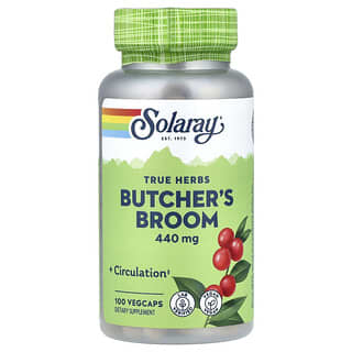 Solaray, True Herbs, Butcher's Broom, 440 mg, 100 VegCaps